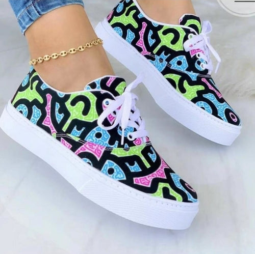 Load image into Gallery viewer, 2022 Fashion Graffiti Women Sneakers Trainers Shoes
