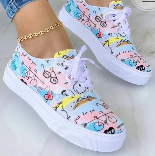 Load image into Gallery viewer, 2022 Fashion Graffiti Women Sneakers Trainers Shoes
