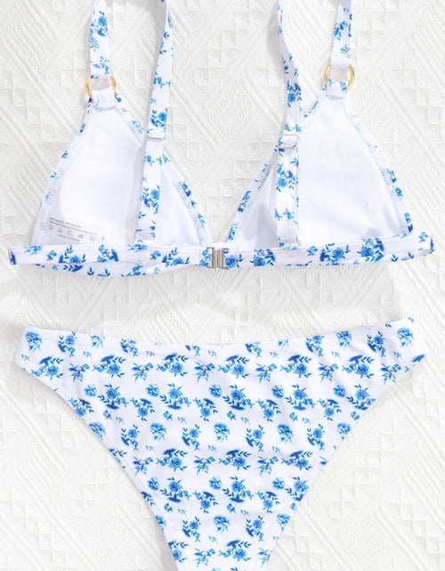 Load image into Gallery viewer, Floral Ring Detail Bikini Set
