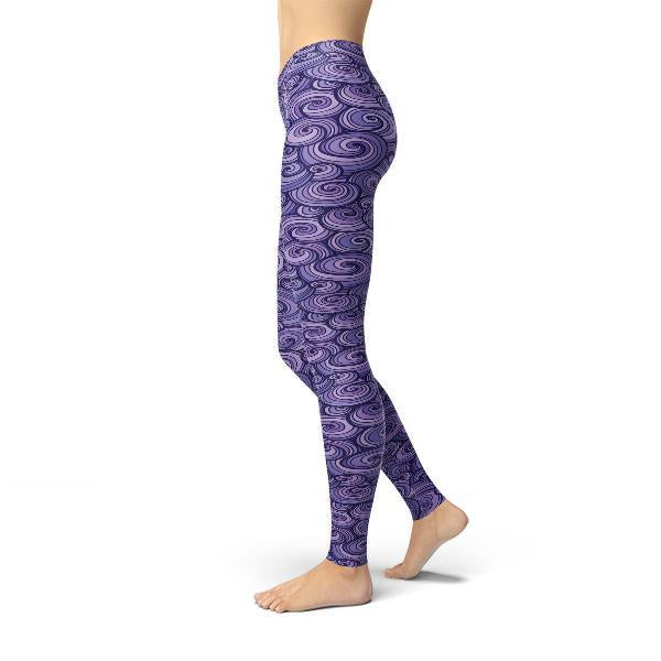 Jean Purple Swirls Leggings